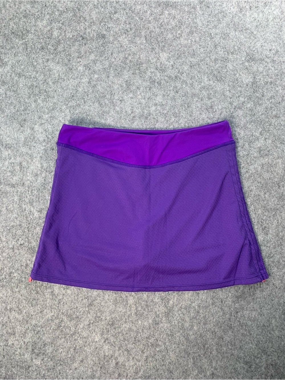 Purple Performance Mini Skirt with Contrast Waistband